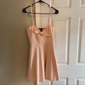 Pink Summer Dress With Tie